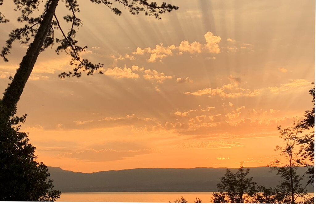 Beautiful Sunset on Lake Geneva - Domaine les Cedres du Leman