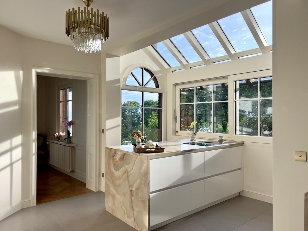 Light Filled Kitchen - Domaine Les Cedres du Leman