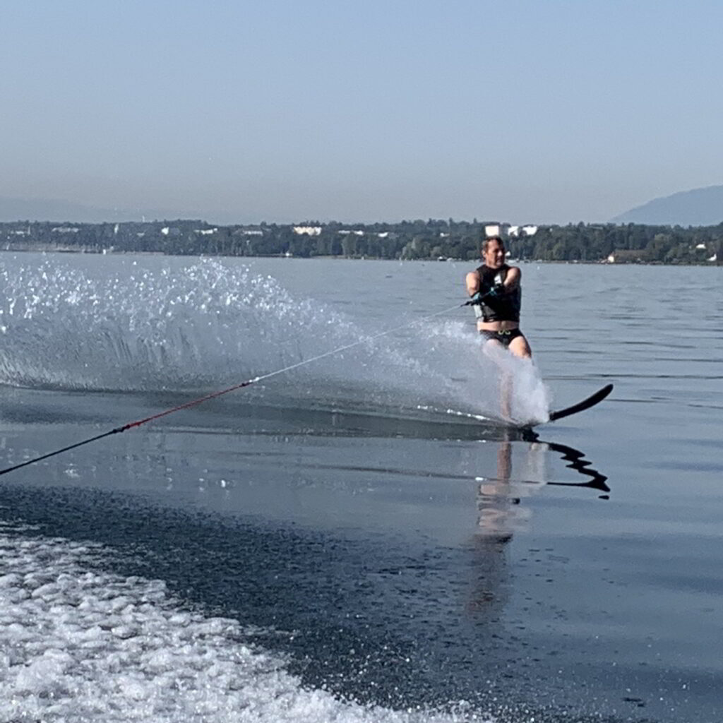 Waterskying on Lake Geneva - Domaine Les Cedres du Leman